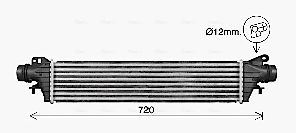 Intercooler, échangeur AVA Clever Choice OL4725
