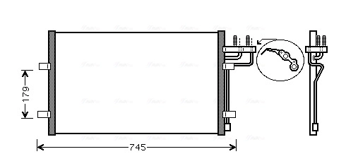 AVA COOLING FDA5367 — Конденсор кондиціонера FOCUS/FOCUS C-MAX ALL 03- (вир-во AVA)