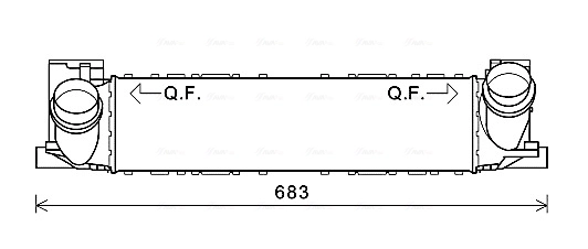 Intercooler, échangeur AVA Clever Choice BWA4464
