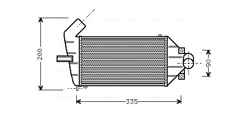 Intercooler, échangeur AVA Clever Choice OLA4262