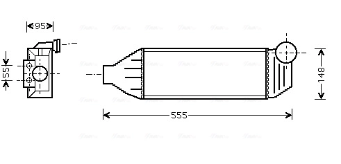 Intercooler, échangeur AVA Clever Choice FDA4309