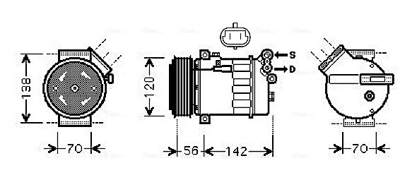 Compresseur, climatisation AVA Clever Choice OLAK313