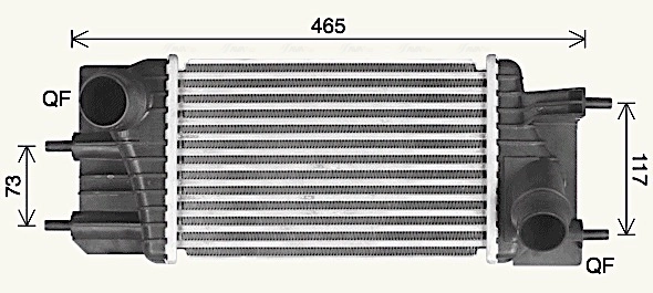 Intercooler, échangeur AVA Clever Choice DN4460