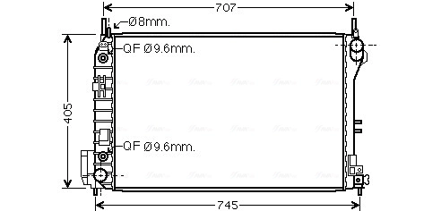 AVA COOLING OLA2341 — Радіатор охолодження OPEL VECTRA C (02-) (вир-во AVA)
