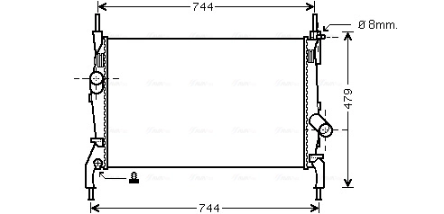 AVA COOLING FD2404 — Радіатор охолодження TRANSIT 7 ALL MT -AC 06- (вир-во AVA)