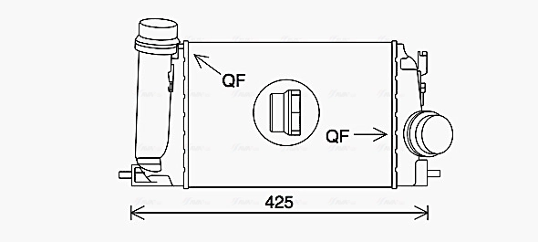 Intercooler, échangeur AVA Clever Choice DN4442