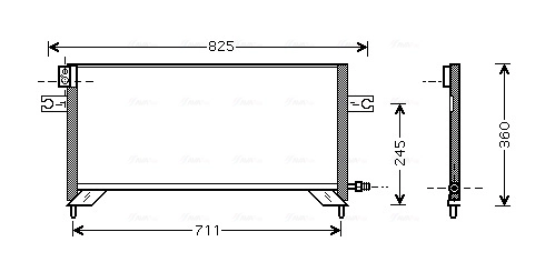 Condenseur, climatisation AVA Clever Choice DN5204