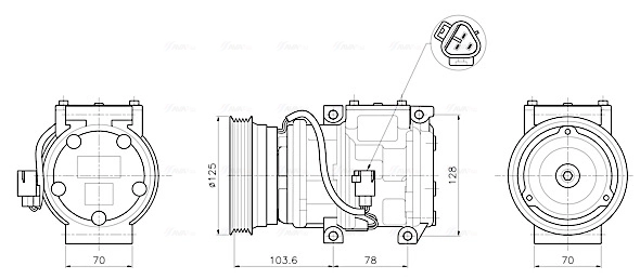 Compresseur, climatisation AVA Clever Choice TOAK798