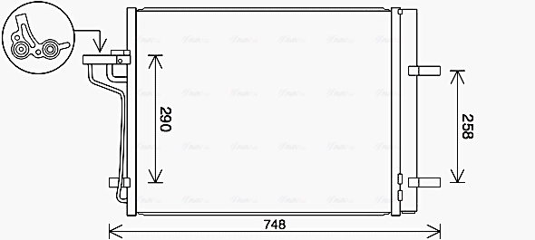 Condenseur, climatisation AVA Clever Choice FD5647D