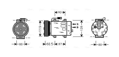 Compresseur, climatisation AVA Clever Choice VOAK101