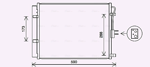 Condenseur, climatisation AVA Clever Choice KA5286D