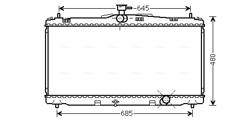 AVA COOLING TO2650 — Радіатор охолодження TOYOTA CAMRY (2012) (вир-во AVA)