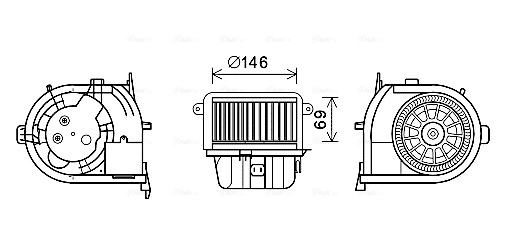 Pulseur d'air habitacle AVA Clever Choice RT8591