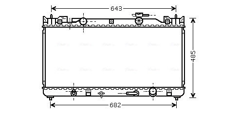 AVA COOLING TO2282 — Радіатор охолодження TOYOTA CAMRY (01-) 2.0/2.4 (вир-во AVA)