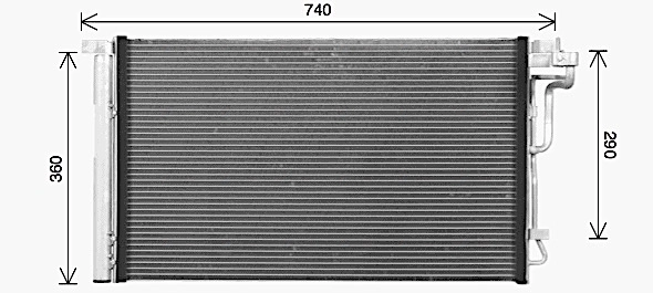 Condenseur, climatisation AVA Clever Choice HY5598D