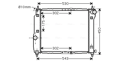 AVA COOLING DWA2066 — Радіатор охолодження AVEO 12/12 MT +-AC 1.5 (трубчатий) (Ava)