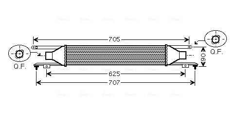 Intercooler, échangeur AVA Clever Choice OLA4420