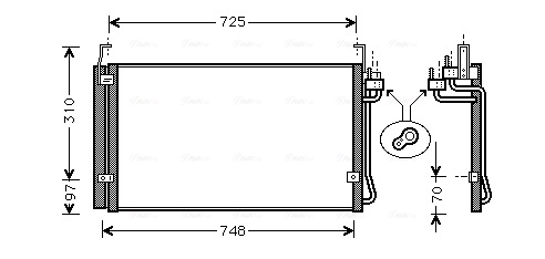 Condenseur, climatisation AVA Clever Choice HY5071D
