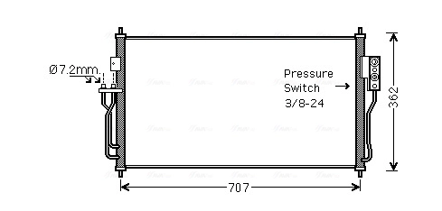 Condenseur, climatisation AVA Clever Choice DN5382