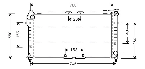 AVA COOLING MZ2027 — Радіатор охолодження Mazda 626 седан IV (GE) (вир-во AVA)