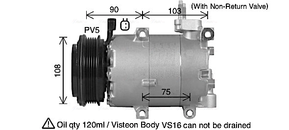 Compresseur, climatisation AVA Clever Choice FDAK674