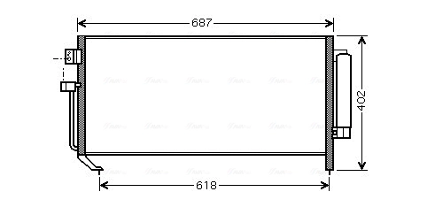 Condenseur, climatisation AVA Clever Choice SU5060D