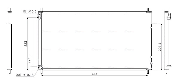 Condenseur, climatisation AVA Clever Choice HD5339D