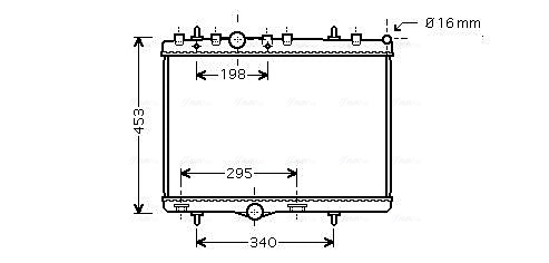 AVA COOLING PEA2255 — Радіатор охолодження двигуна 407/207/307 18/20 20TD MT (вир-во AVA)