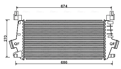 Intercooler, échangeur AVA Clever Choice OLA4548