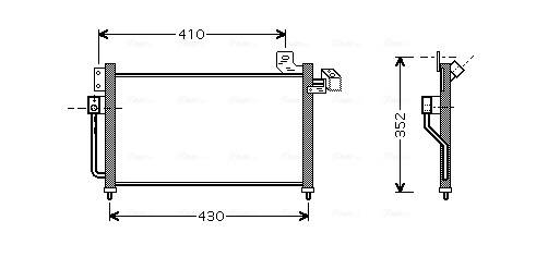 Condenseur, climatisation AVA Clever Choice MZ5155