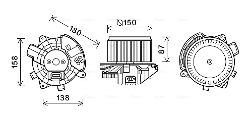 Pulseur d'air habitacle AVA Clever Choice FT8444