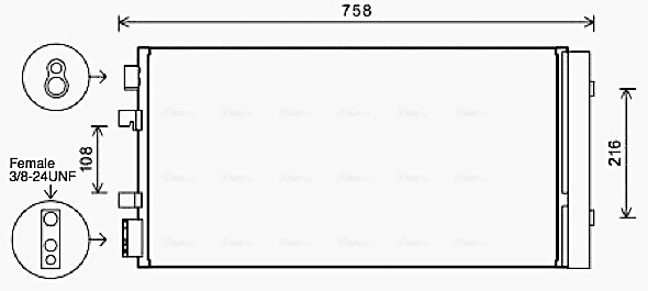 Condenseur, climatisation AVA Clever Choice RTA5483D