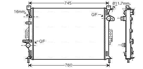 AVA COOLING FDA2425 — Радіатор MONDEO/FREEL/V/S80 AT 06- (Ava)
