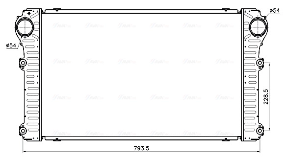 Intercooler, échangeur AVA Clever Choice TO4794