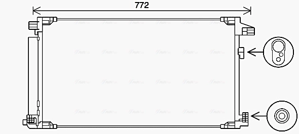 Condenseur, climatisation AVA Clever Choice TO5741D
