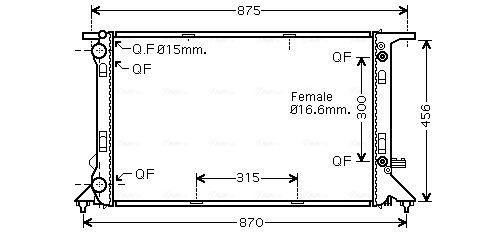 AVA COOLING AIA2293 — Радіатор охолодження AUDI A 4/S 4 (B8) (07-) (Ava)
