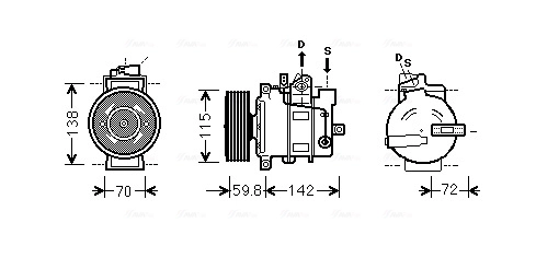 Compresseur, climatisation AVA Clever Choice AIK343