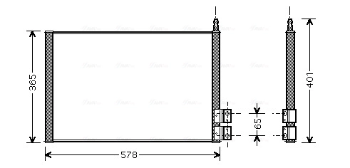 AVA COOLING FDA5328 — Конденсор кондиціонера FIESTA5/FUSION/MAZDA2 02- (Ava)