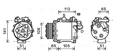 Compresseur, climatisation AVA Clever Choice HDAK263