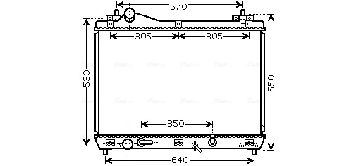 AVA COOLING SZ2105 — Радіатор охолодження SUZUKI Grand Vitara II (JT) (вир-во AVA)