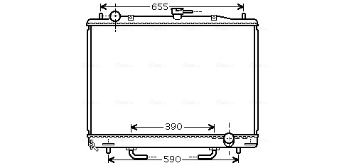 AVA COOLING MT2170 — Радіатор охолодження MITSUBISHI PAJERO (06-) 3,0/3,8 АТ (вир-во AVA)