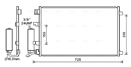 Condenseur, climatisation AVA Clever Choice DN5420D