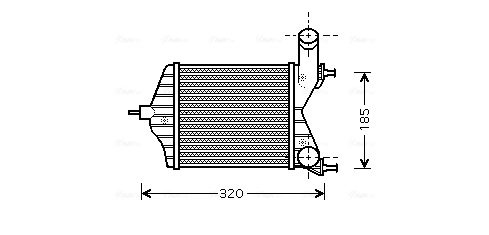 Intercooler, échangeur AVA Clever Choice FTA4280