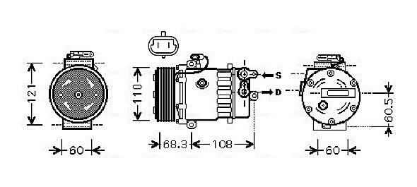 Compresseur, climatisation AVA Clever Choice OLAK464