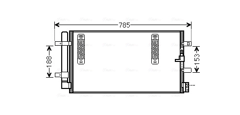 AVA COOLING AiA5297D — Конденсер кондіционера AUDI A4 (вир-во AVA)