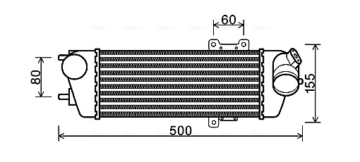 Intercooler, échangeur AVA Clever Choice HYA4227