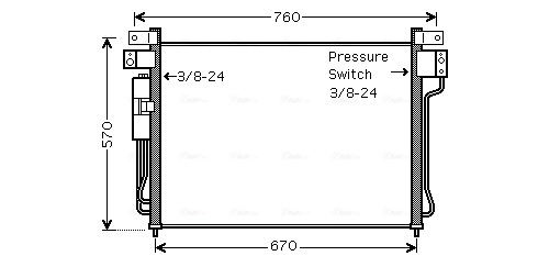 AVA COOLING DNA5299D — Радіатор кондиціонера NISSAN NAVARA / PATHFINDER 2005- (вир-во AVA)