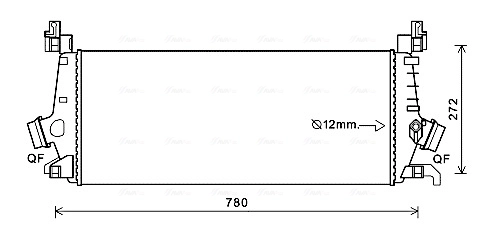 Intercooler, échangeur AVA Clever Choice OLA4647