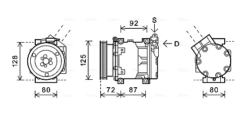 Compresseur, climatisation AVA Clever Choice RTK479
