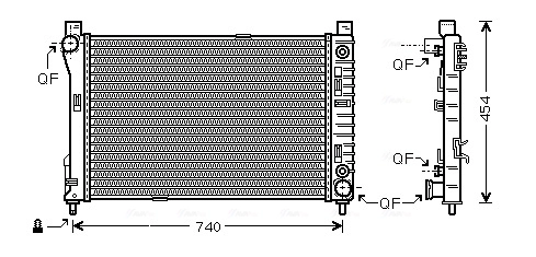 AVA COOLING MSA2286 — Радіатор охолодження двигуна W203(C) MT/AT +/-AC 00-02 (Ava)
